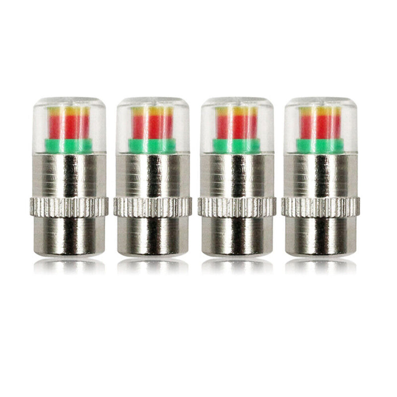 4pcs 36psi Car Tire Pressure Detection Cap Monitoring External Valve Caps