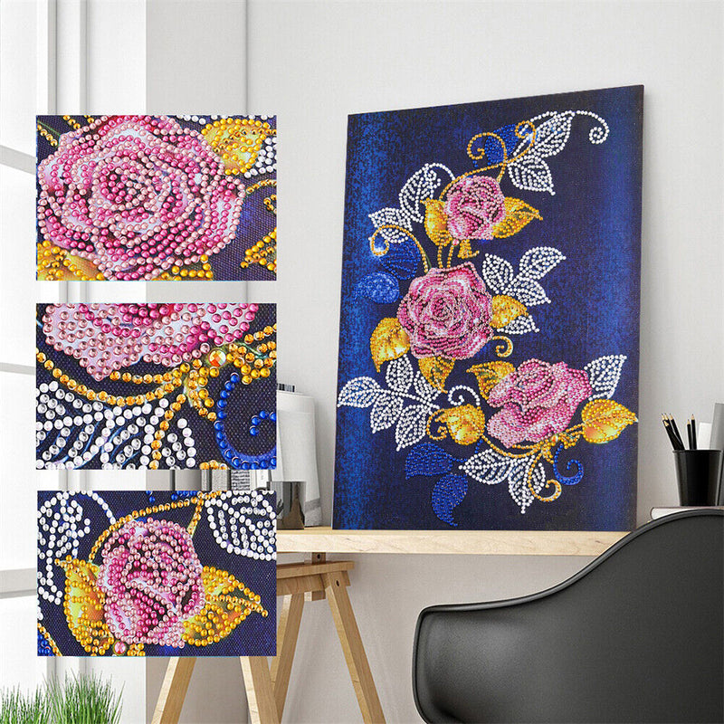 5D DIY Partial Special Shaped Drill Diamond Painting Flower Mosaic Art Craft Kit