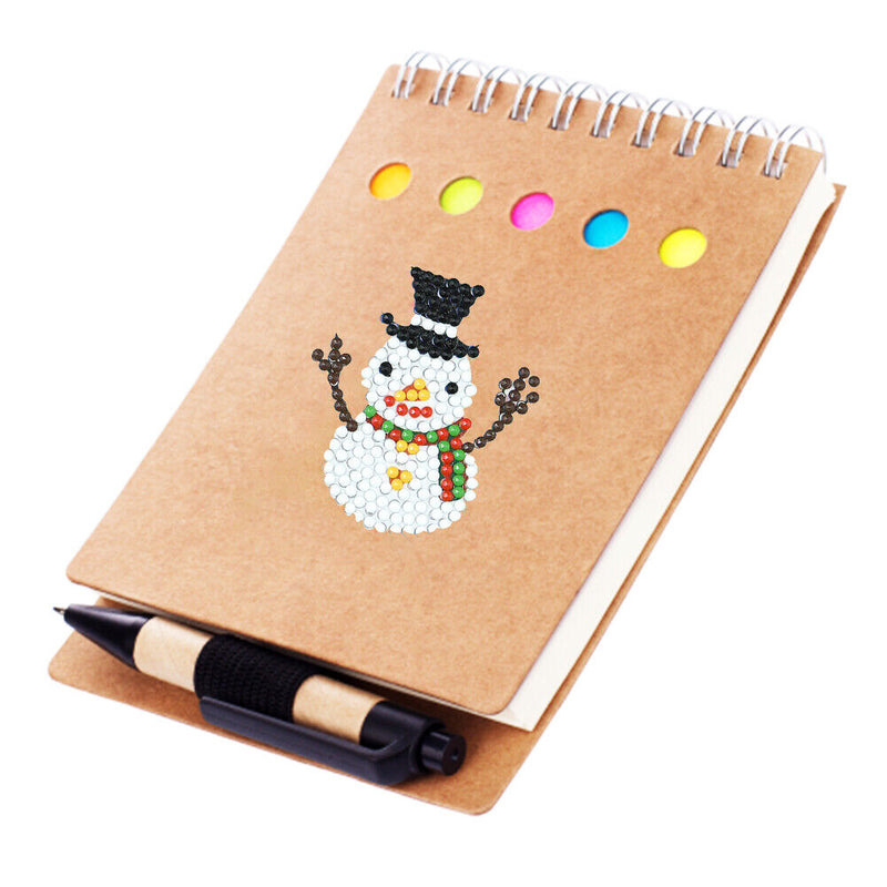 6pcs Christmas Cute Stickers Santa Claus Animal DIY Round Diamond Painting Kit