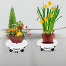 Movable Flower Pot Tray Plastic Universal Bonsai Base with Wheel Home Garden,