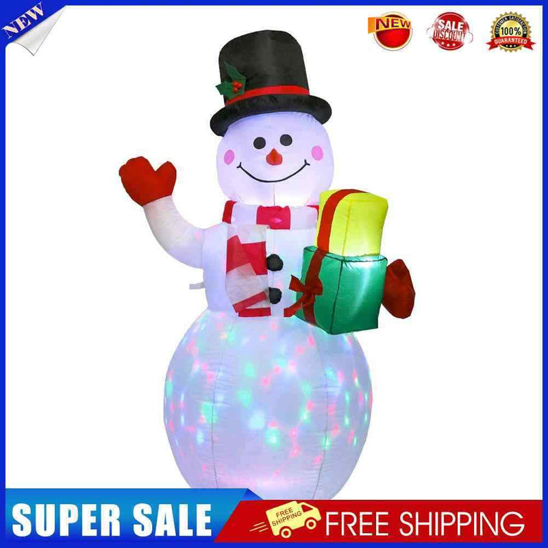 LED Illuminated Inflatable Snowman Air Pump Night Lamp Christmas Decor (US)