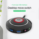 On/Off Push Button Switch Desktop Computer Case Power Supply(2xUSB+Audio)
