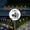 Solar LED Iron Art Lantern Light Star Moon Hanging Lamp for Garden Yard Pathway