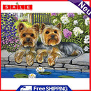 5D DIY Full Drill Diamond Painting Flower Dogs Cross Stitch Embroidery Kit Gift