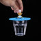 Transparent Torx Silicone Cup Cover Leak Proof Cartoon Lid (Blue Bear)