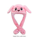 LED Glowing Cartoon Rabbit Hat Beanie Winter Plush Moving Bunny Ear Earflaps Cap