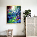 Colorful Woods Oil Paint By Numbers Kits DIY Handpainted on Canvas Wall Art