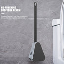 Golf Toilet Brush with Holder - Flexible Scrubbing Toilet Brush with Long Handle