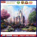 Painting By Numbers Kit DIY Rainbow Castle Canvas Oil Wall Art Picture Orname