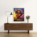 5D DIY Diamond Painting Kits Full Round Drill African Women Mosaic Picture Decor