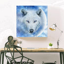 5D Full Round Drill Mosaic Craft Picture DIY Snow Wolf Diamond Painting Poster
