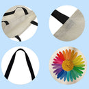 Rainbow Printed Shoulder Shopping Bag Casual Large Tote Handbag (40*40cm)