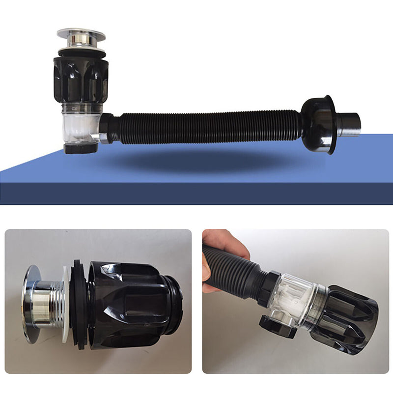 Flexible Deodorant Sink ABS Drain Pipe Horizontal/Vertical Row Suitable Newly