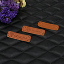12pcs PU Leather Keywords on Clothing Garment Labels for Jeans Bag