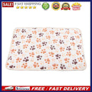 Coral Fleece Paw Foot Print Dog Bed Mats Warm Pet Blanket Sleeping Cover Mat