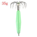 12-Claw Plastic Luminous Squid Hooks Glow In Dark Octopus Fishing Accessories