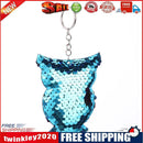 Glitter Sequins Bird Key Chain Girl Car Backpack Key Ring Jewelry (Blue)