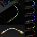 Type C Mechanical Keyboard Coiled Spring Wire Aviator Cable (3x RGB Black)