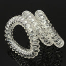 3pcs Fashion Clear Women Girl Wire Hair Tie Rope Ponytail Holder Hairband Rubber