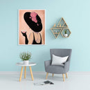 Modern Lady Drawing Frameless DIY Oil Paint by Numbers Canvas Home Decor