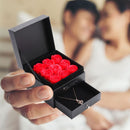 Xmas with Projection Necklace Handmade Eternal Preserved Rose Flower Gift Box