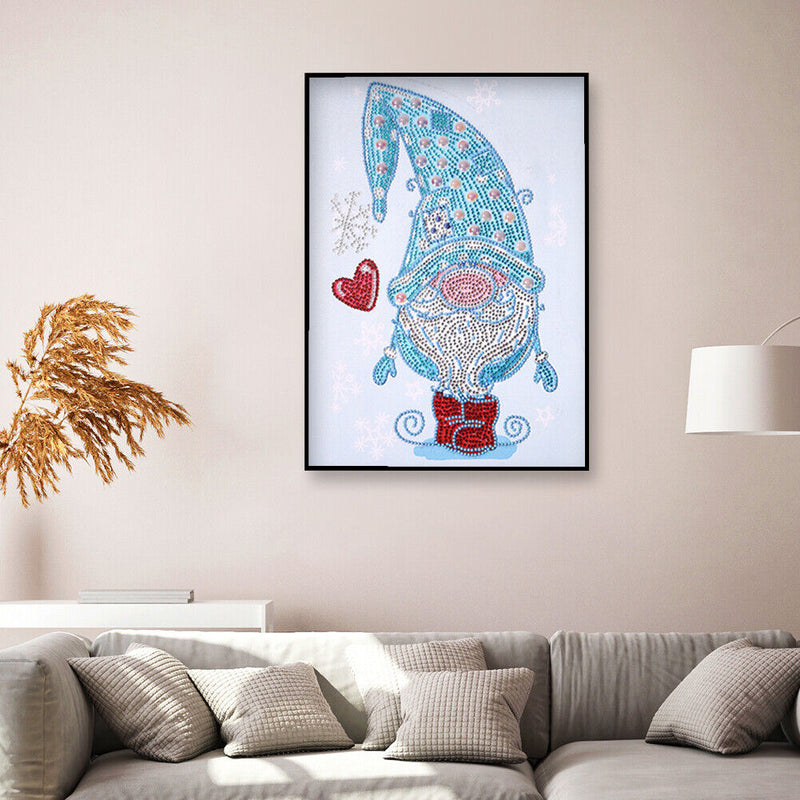Special Shaped Ornaments DIY Love Heart Gnome Kit Part Drill 5D Diamond Painting