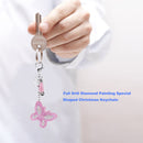 Full Drill Special Shaped Diamond Painting Butterfly Women Bag Keychain Gift