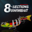 Multi Jointed 12.5cm 21.5g Lures Artificial Wobbler Fishing Hard Bait (F)