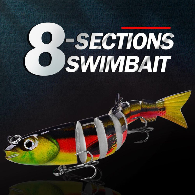 Multi Jointed 12.5cm 21.5g Lures Artificial Wobbler Fishing Hard Bait (F)