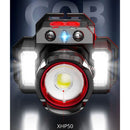USB Rechargeable Flashlight Head Torch COB Headlight LED Headlamp Fishing Light