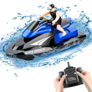 2.4G Waterproof 20km/h RC Boat High Speed Remote Control Motorboat (Blue B)