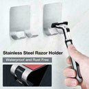 Shaver Shelf Steel Razor Holder Bathroom Razor Rack Hook O2R2 X2H2 V0O6