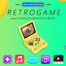 V90 3.0 inch Retro Flip Handheld Console Mini Video Game Player (Yellow) Newly