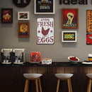 Fresh Egg Sheet Metal Drawing Metal Painting Tin Wall Home Poster Bedroom Sign
