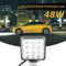 16LED Work Lamp 48W 2880LM 6500K IP67 Waterproof Square Car Truck Mini Spotlight