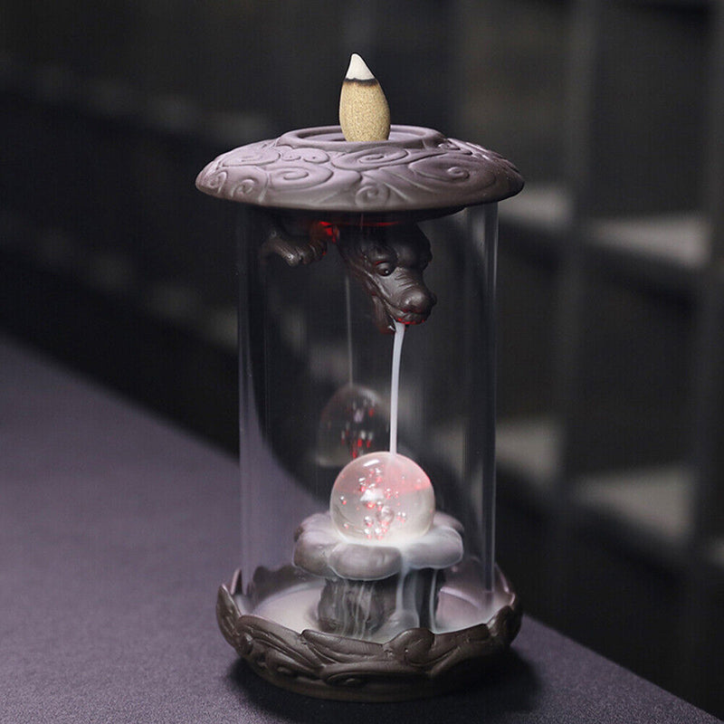 Creative Dragon Backflow Incense Burner Aroma Smoke Censer Stress Fatigue Relief