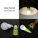 E27 to E27 Conversion Lamp Head Extension Base Adapter (Thread Green) Newly