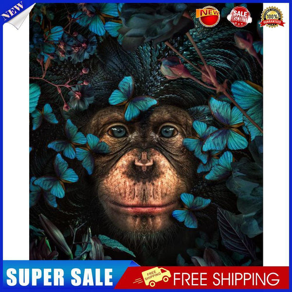 Frameless Oil Paint By Numbers Animal DIY Canvas Picture Craft Kit (B471)