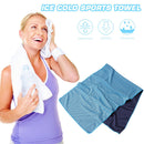 Sports Cooling Towel Fitness Gym Soft Absorbent Sweat Scarf (Light Blue)
