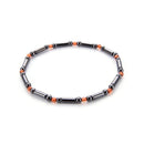 Women Therapy Health Care Hematite Round Stretch Anklet Jewelry Bracelet(3)