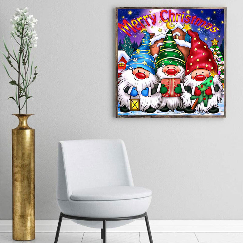 Christmas Cute Goblins Diamond Painting Kits Full Round Drill 30x30cm (L326