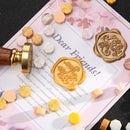 100pcs Retro Octagon Fire Painting Pills Sealing Wax Grain for Envelope (A)