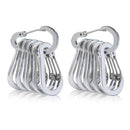 12pcs Carabiner Clip Keychain Quick-hanging Buckle Fishing Climbing Acessories