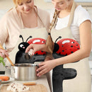 Insect F Print Apron Linen Waterproof Cooking Bibs Chefs Pinafore (68x55cm)