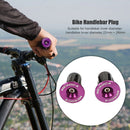 MEROCA 2pcs Bicycle Bar Grips End Cap MTB Bike Handlebar End Plug (Purple) Newly
