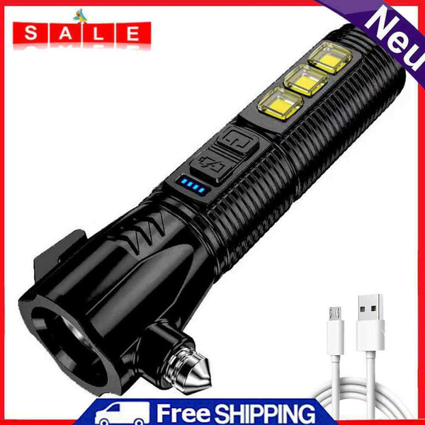 USB Rechargeable 1200mAh 300lm LED Camping Lamp Outdoor Hiking Strong Flashlight