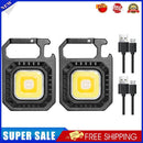2x COB LED Mini Keychains Flashlight 500lm Waterproof Pocket Work Lamp (C)