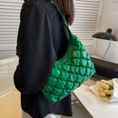 Fashion Women Quilted Rhombic Pattern Shoulder Bag Leather Female Solid Clutch