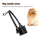PU Leather Pet Dog Muzzle Grooming Anti Bark Bite Mouth Muzzles (Black XL) Newly