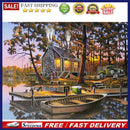 5D Diamond Painting Lake Landscape Full Round Drill DIY Home Decorative Drawi